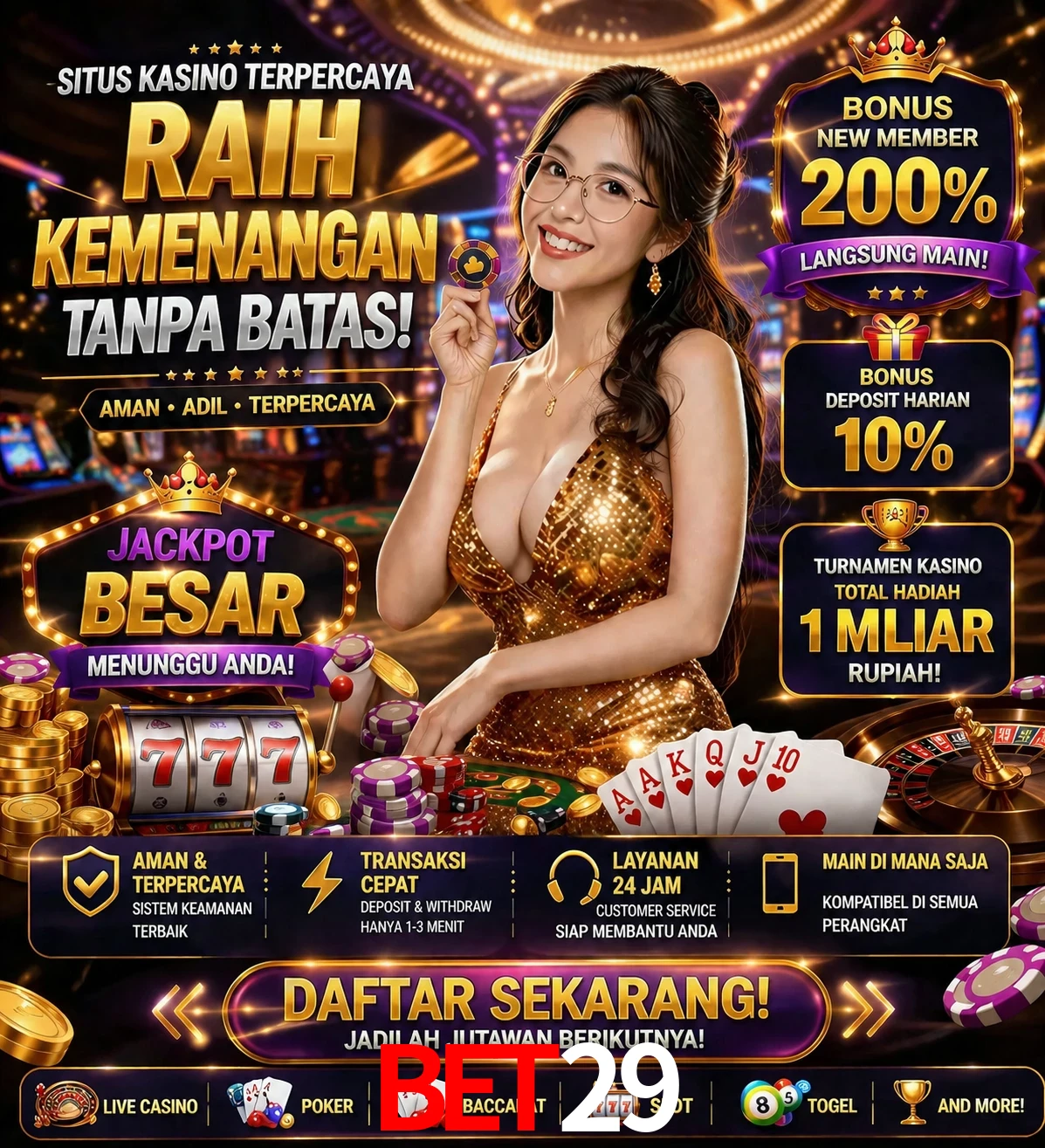 Roleta e blackjack bet29